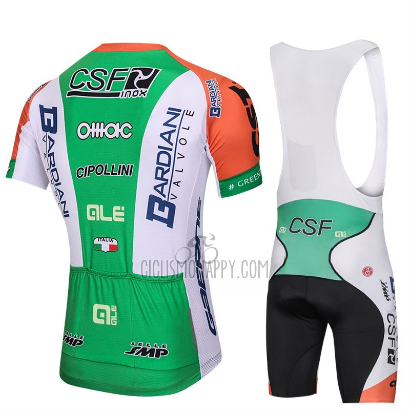 Bardiani Csf Cycling Jersey Bib Short 2018 Men Short Sleeve Green